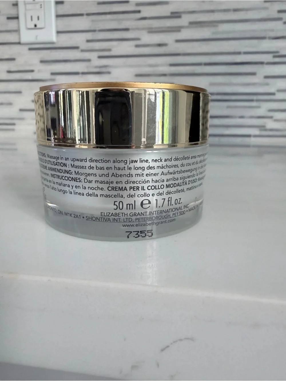 Elizabeth Grant Collagen Re-Inforce Advanced Neck Lift - Silver/Gold Jar 50 ml